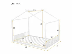 Hot Cama cabina 140x200 cm - estructura de hierro - Cama Montessori