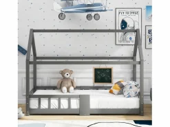ModernLuxe Cama cabina 90x200 cm de madera maciza - con pizarra -