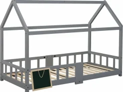 ModernLuxe Cama cabina 90x200 cm de madera maciza - con pizarra -