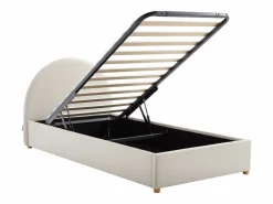 Clearance Vente-unique Cama canapé 90 x 190 cm en terciopelo acanalado color - LIRIMO Beige