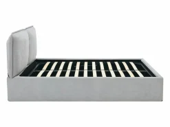 Discount Vente-unique Cama canapé con funda extraíble queen size 160 x 200 cm de tela + colchón - TENESE Gris claro