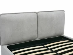 Discount Vente-unique Cama canapé con funda extraíble queen size 160 x 200 cm de tela + colchón - TENESE Gris claro