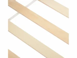 Clearance ModernLuxe Cama casita infantil 90×200 cm - en madera maciza + MDF - con 2 cajones - con protección anti-caídas y somier de láminas - Blanco