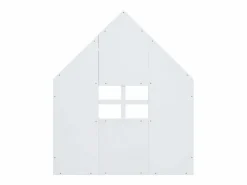 Hauss Spole Cama casita infantil 90x200 cm - con barrotes de seguridad - Estructura de madera blanca - Estilo escandinavo limpio (sin colchón)