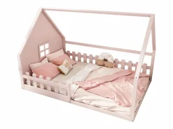 Sale Cama casita infantil 140x200 cm con barreras de seguridad, (sin colchón) Cama Montessori
