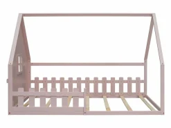 Sale Cama casita infantil 140x200 cm con barreras de seguridad, (sin colchón) Cama Montessori