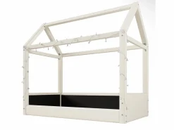Best Cama casita 90x200cm - con tira de luz LED - Diseño de techo - MDF - (colchón no incluido) Cama Montessori