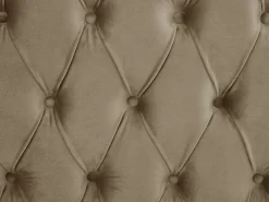 Vente-unique Cama Chesterfield Queen Size con almacenaje en terciopelo gris + colchón - DULENI
