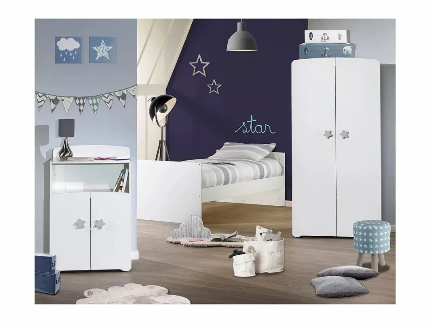 Cama combinada convertible de 120x60 a 90x190