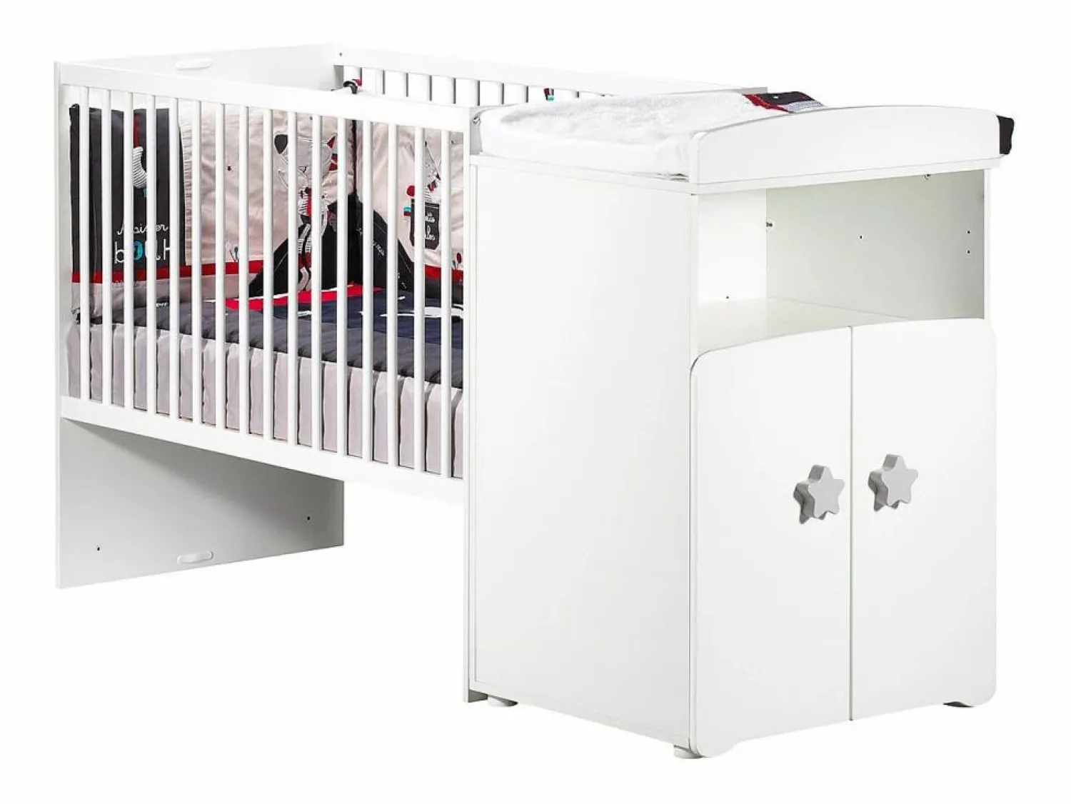 Cama combinada convertible de 120x60 a 90x190