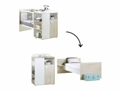 Cama Combinada de Madera Convertible 120x60 90x190