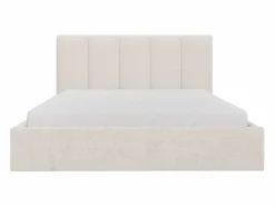 Clearance Cama con almacenaje de 160 x 200 cm con cabecero con costuras verticales tela - KILACLO Cama Con Canapé|Cama Con Almacenaje