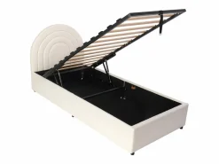 Sale OKWISH Cama con almacenaje 90x200 cm Cama infantil con cabecero y somier - terciopelo bouclé (sin colchón) Beige