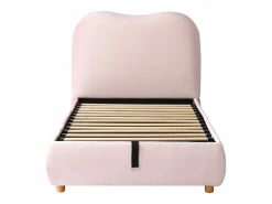 New Cama con almacenamiento infantil 90x200 cm - con cabecero acolchado - Revestimiento de terciopelo - (colchón no incluido) Cama Terciopelo|Cama Con Canapé