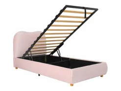 New Cama con almacenamiento infantil 90x200 cm - con cabecero acolchado - Revestimiento de terciopelo - (colchón no incluido) Cama Terciopelo|Cama Con Canapé