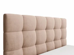 Discount Cama con arcón king size 200 x 200 cm de terciopelo en color - MIRDAL Cama Terciopelo