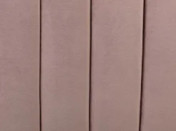 Online Vente-unique Cama con cabecero ondulado 140 x 190 cm Terciopelo rosa charme vintage SAGALI Rosa palo