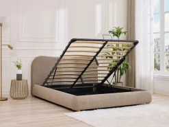 Vente-unique Cama con cajón 140 x 190 cm en tela color - VANARI