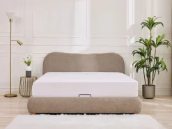 Vente-unique Cama con cajón 140 x 190 cm en tela color - VANARI