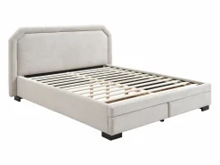 New Cama con cajones tamaño queen 160 x 200 cm de tela color - INASTO Cama Con Almacenaje
