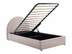 Clearance Cama con canapé 90 x 190 cm de terciopelo de pana color + colchón - LIRIMO Cama Terciopelo|Cama Infantil