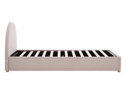Clearance Cama con canapé 90 x 190 cm de terciopelo de pana color + colchón - LIRIMO Cama Terciopelo|Cama Infantil