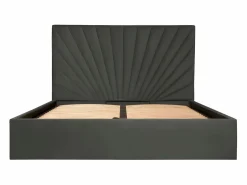 New Cama con canapé abatible 140 x 190 cm terciopelo RILIODA Cama Terciopelo