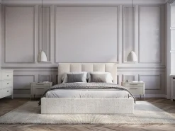 Cama con canapé king size 200 x 200 cm de tela - KILACLO Cama Con Canapé