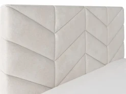 Vente-unique Cama con canapé king size 200 x 200 cm de tejido texturizado - JUSTANI