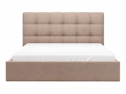Vente-unique Cama con canapé king size 180 x 200 cm de terciopelo en color - MIRDAL