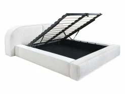 Discount Cama con canapé LIRABA 160 x 200 cm pana + colchón - Cama Terciopelo