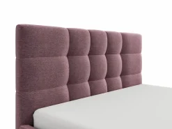 Discount Cama con canapé queen size 160 x 200 cm de tela burdeos - ELIAVA Colección Rouge Passion