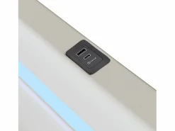 Discount Cama contenedor 90 x 200 cm con cabecero - LED, reproductor Bluetooth y toma USB - Cuero PU - Cama Con Canapé|Cama Con Almacenaje