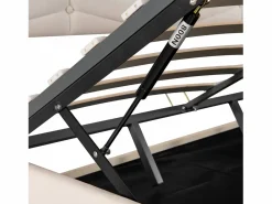 Best Cama contenedor de terciopelo con somier de láminas + cabecero ajustable - 160x200cm - Cama Terciopelo