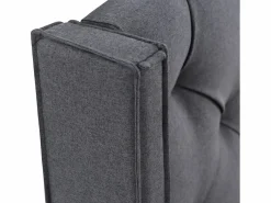 Discount Merax Cama contenedor 140x200 cm acolchada de algodón, somier incluido, oscuro Gris