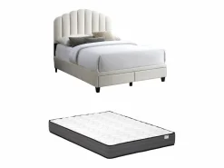 Best Cama de 160 x 200 cm con cajones - Terciopelo - + Colchón - ILISIO Cama Terciopelo