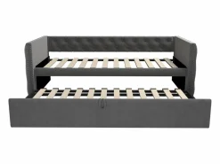 Cama de día 90x200 cm, cama nido 90x190 cm - Cama infantil en terciopelo con somier de láminas Cama Terciopelo|Cama Diván