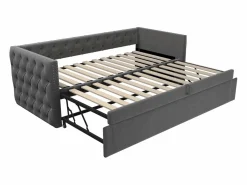 Cama de día 90x200 cm, cama nido 90x190 cm - Cama infantil en terciopelo con somier de láminas Cama Terciopelo|Cama Diván