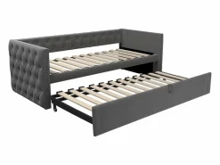 Cama de día 90x200 cm, cama nido 90x190 cm - Cama infantil en terciopelo con somier de láminas Cama Terciopelo|Cama Diván