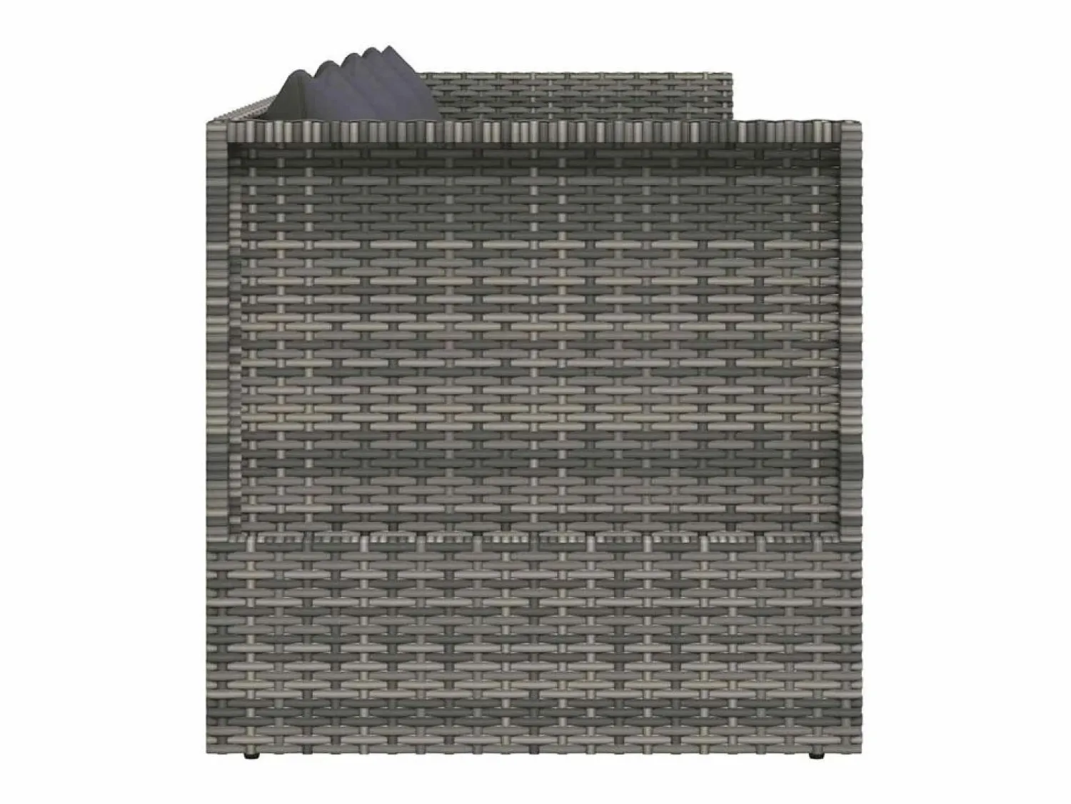 Discount Cama de jardín 200x60 cm ratán sintético Tumbona