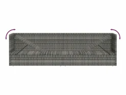 Discount Cama de jardín 200x60 cm ratán sintético Tumbona