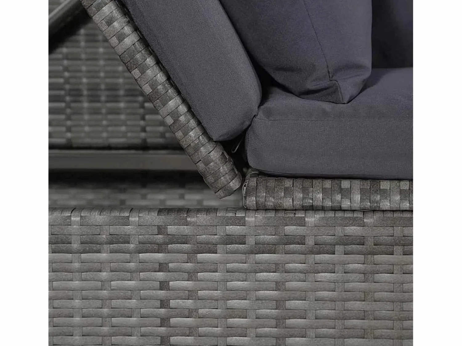 Discount Cama de jardín 200x60 cm ratán sintético Tumbona