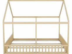 New Merax Cama doble cabina - 2 x 90 x 200 cm - madera de pino + MDF - color natural Color natural claro
