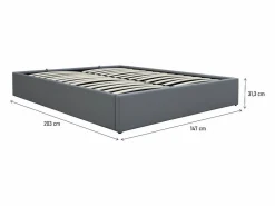 Habitat et jardin Cama doble de PVC con box "Ava" - 140 x 190 cm -