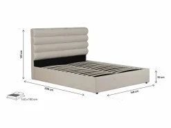Clearance Cama doble de terciopelo de diseño 