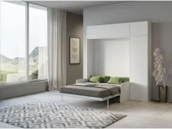New ITAMOBY Cama doble plegable Kentaro de 160 cm con sofá y muebles de fresno , verde Blanco