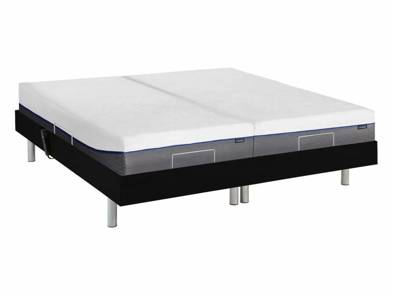 New Cama eléctrica de relax, espuma viscoelástica HESIODE - 2 x 90 x 200 cm Cama Articulada