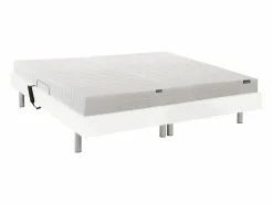 Best Ysmée Cama eléctrica de terminales - colchón látex - ETHER de Blanco