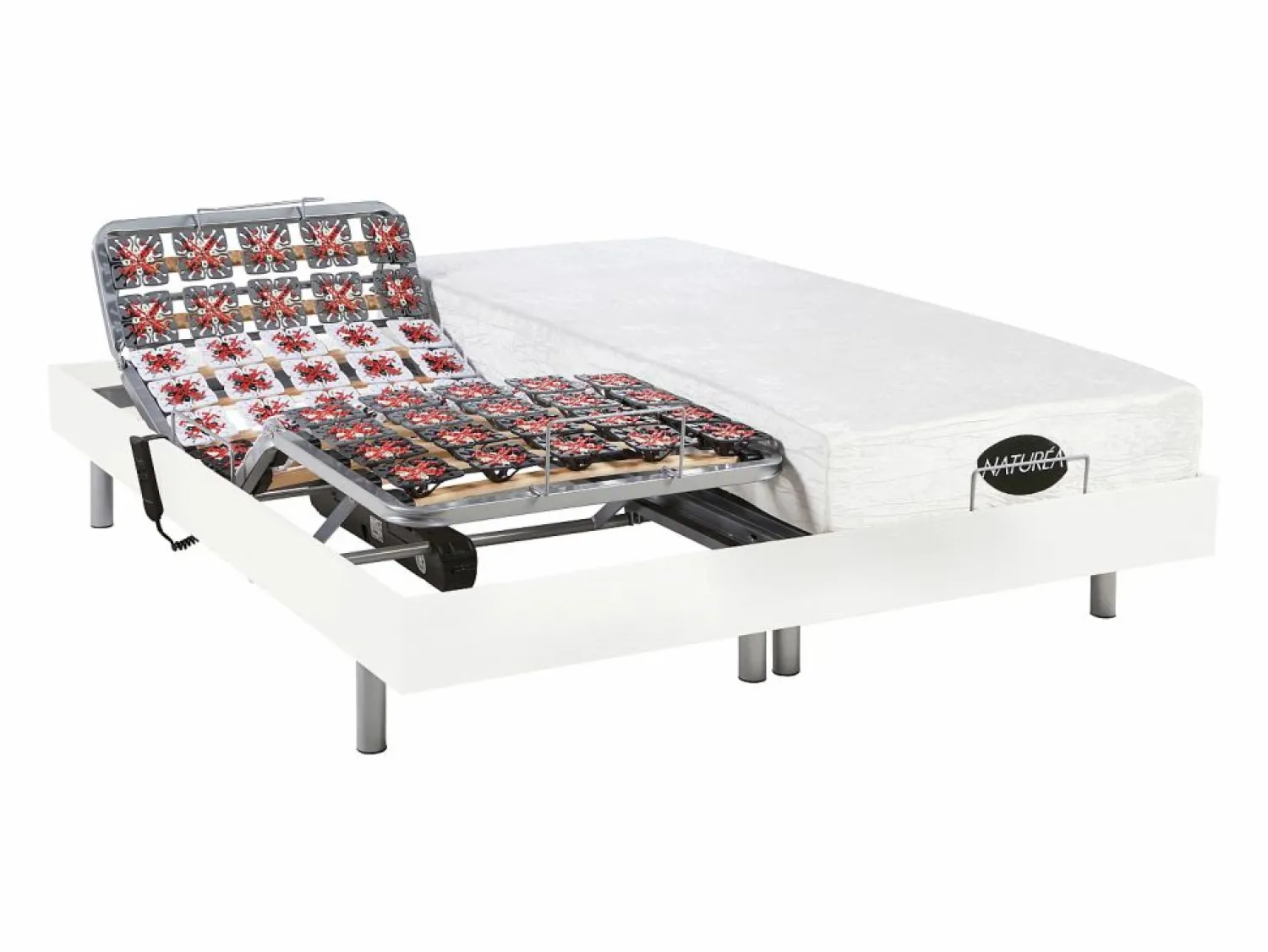 NATUREA Cama eléctrica relajación terminales LYSIS - 2 x 70 x 190 cm -