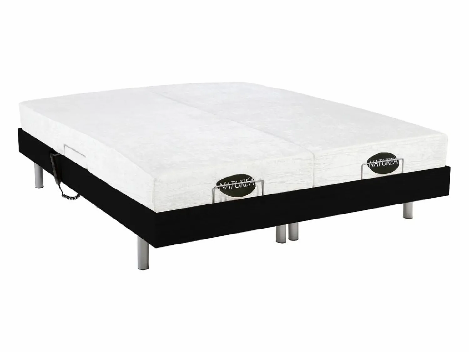 NATUREA Cama eléctrica relajación terminales LYSIS - 2 x 70 x 190 cm -